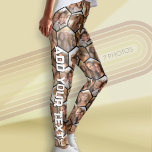Leggings Créer un collage photo personnalisé 7 Hexagon peig<br><div class="desc">Ajoutez du texte à ce motif de nid d'abeille géométrique funky avec un espace pouvant accueillir jusqu'à 7 photos. pour obtenir de meilleurs résultats,  recadrez vos photos avant de les télécharger. Utilisez votre photo ou vos photos préférées pour faire un plaisir à garder à partager avec vos amis.</div>