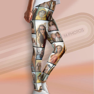 Leggings Créer un collage photo personnalisé avec 14 photos
