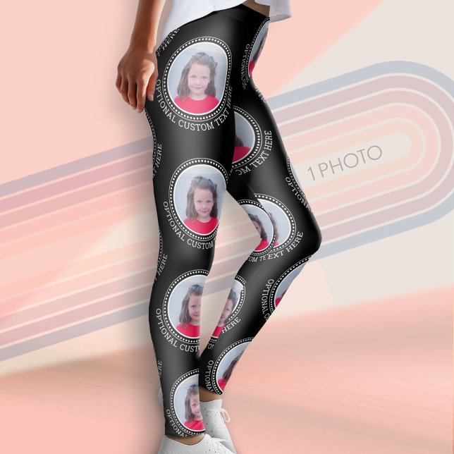 Leggings Créer un collage photo personnalisé avec 1 photo (Custom Leggings with 1 Photo)