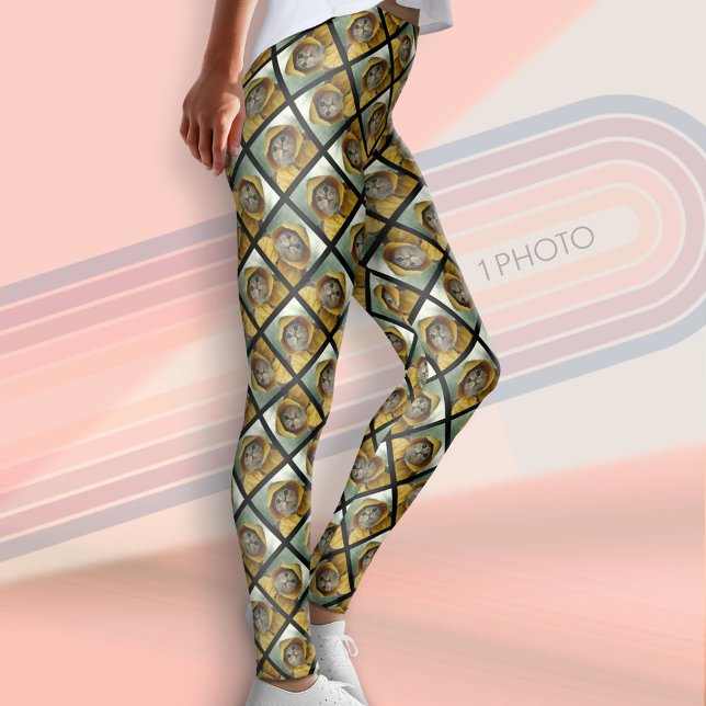 Leggings Créer un collage photo personnalisé avec 1 photo (Custom Leggings with 1 Photo)