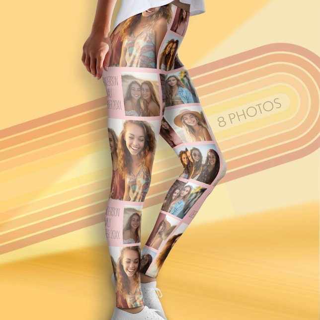 Leggings Créer un collage photo personnalisé avec 8 photos (Photo Leggings with 8 Pictures)