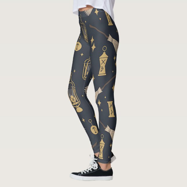 Leggings Créez vos propres balais de lanternes célestes dor (Gauche)