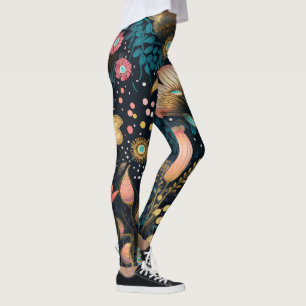 Leggings Créez Vos Propres Fleurs Mystiques Floral Coloré