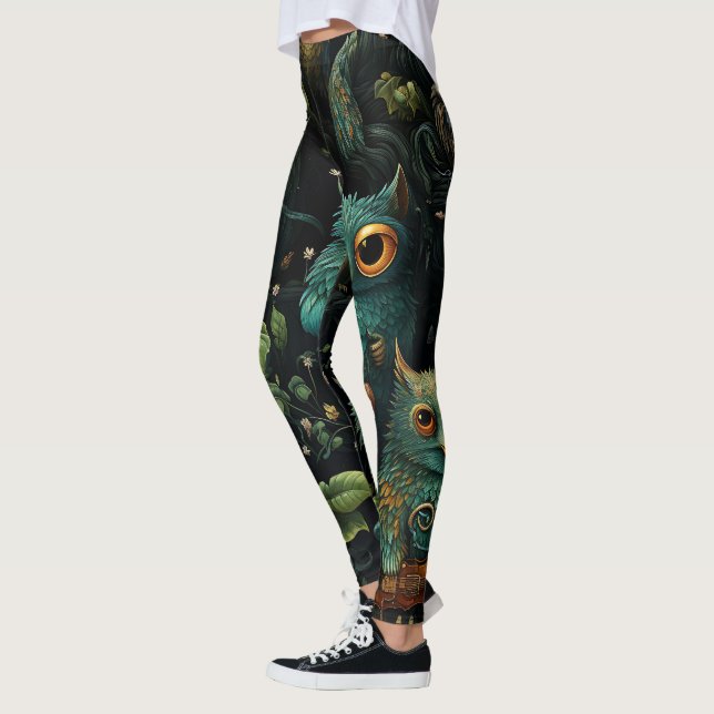 Leggings Créez vos propres lutins farfelus noirs (Gauche)