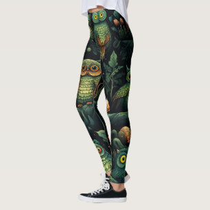 Leggings Créez Vos Propres Oiseaux De Hibou De Gobelin Sauv