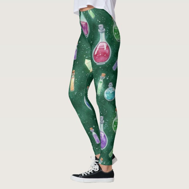 Leggings Créez Vos Propres Potions Magiques Cristaux Verts (Gauche)