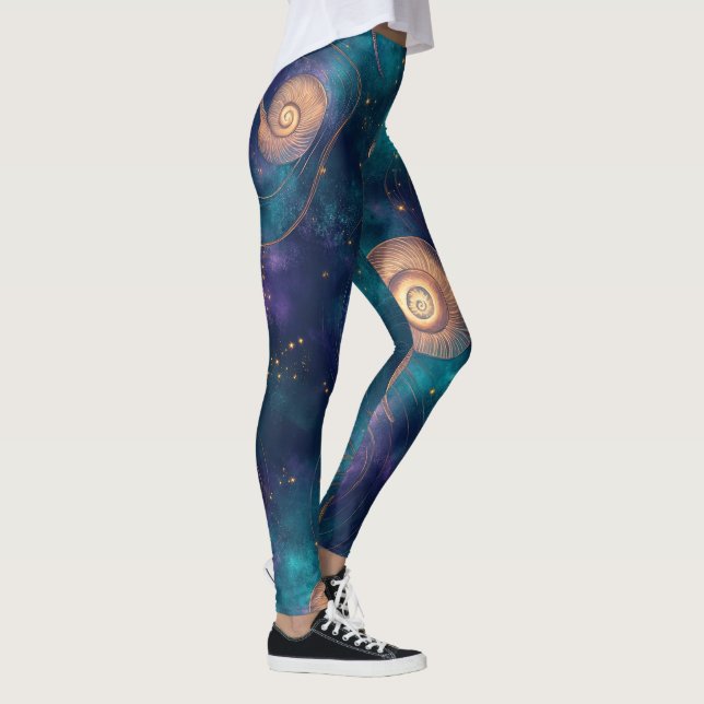 Leggings Créez vos propres spirales et points violets sarce (Droite)
