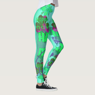 Leggings Créez votre propre Belle flore Saint Patrick Texte