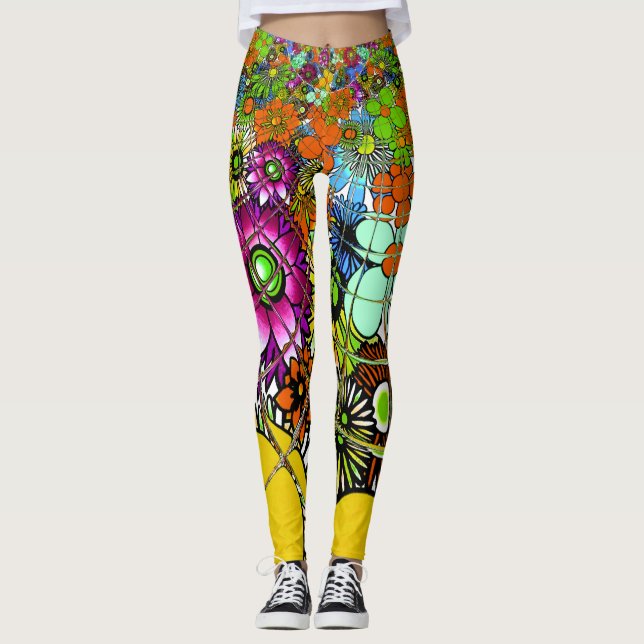 Leggings Créez votre propre cool élégant Motif unique (Devant)