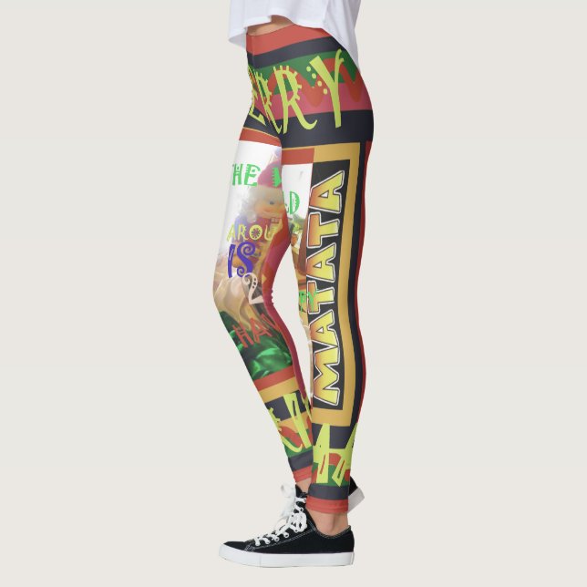 Leggings Créez votre propre Cool Hakuna Matata Joyeux Noël (Gauche)