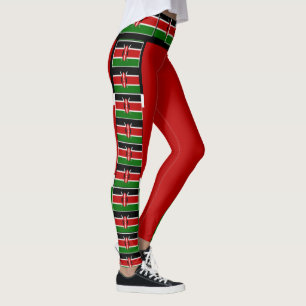 Leggings Créez votre propre drapeau rouge kényan national c