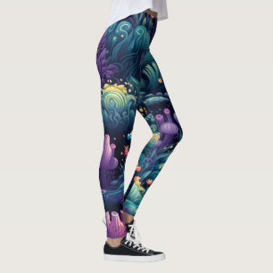 Leggings Créez Votre Propre Forêt Magique Florale Multicolo