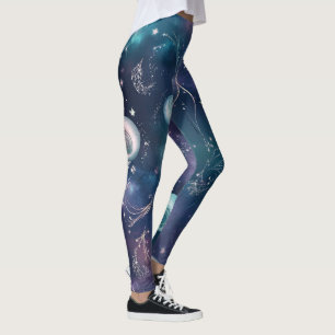Leggings Créez Votre Propre Galaxie Spirale Florale Rose Tu
