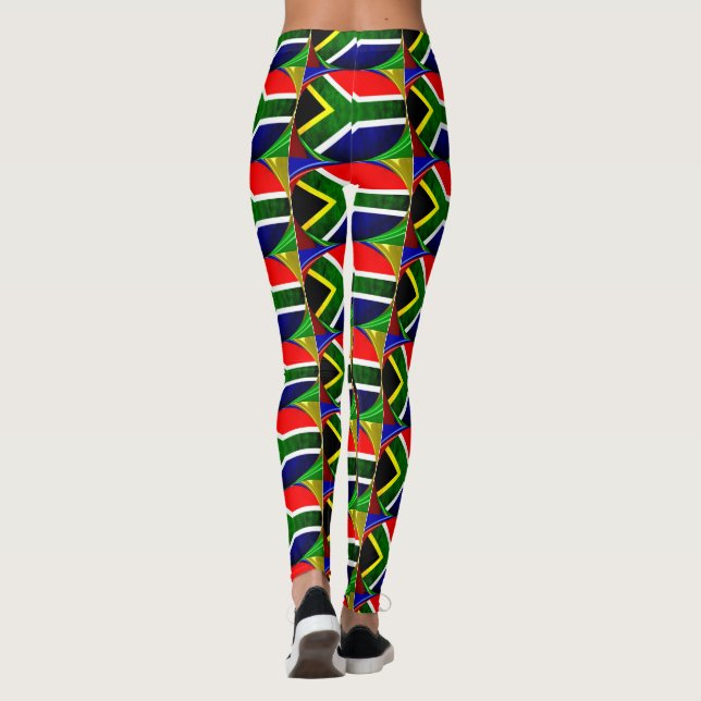 Leggings Créez votre propre impression couleur sud-africain (Dos)