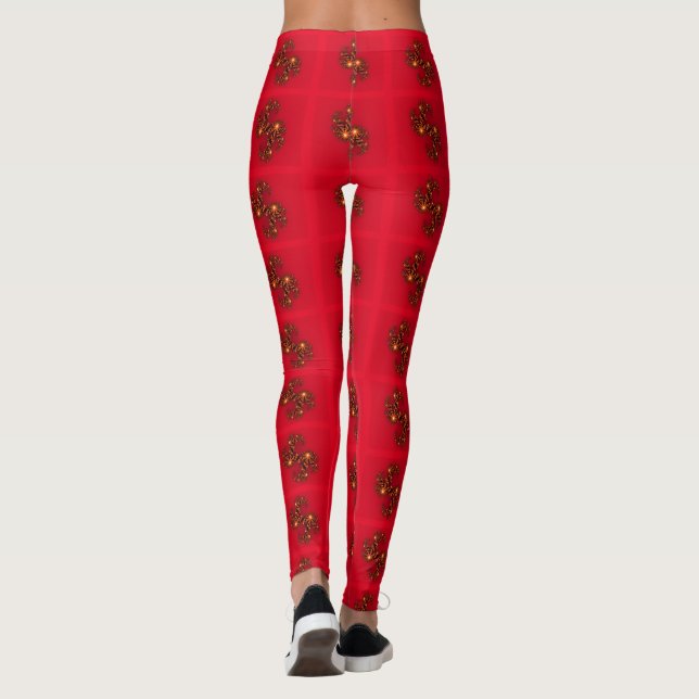 Leggings Créez votre propre joli joli inspiré rouge intelli (Dos)