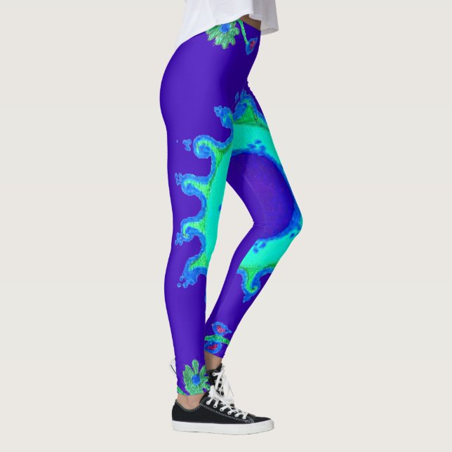 Leggings Créez votre propre Motif de vêtements bleu Iridesc (Droite)