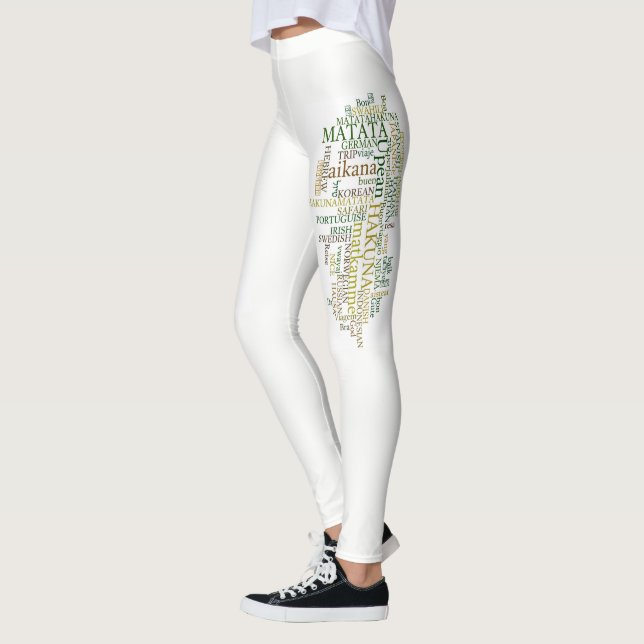 Leggings Créez votre propre pantalon texte de base Hakuna M (Gauche)