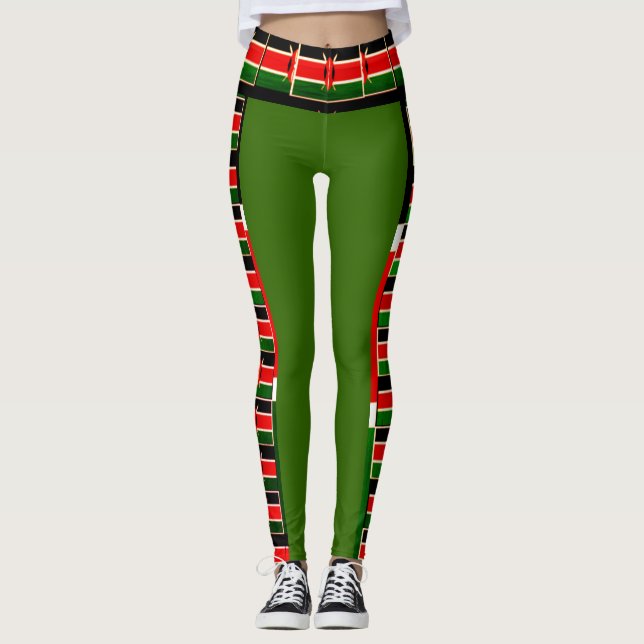 Leggings Créez votre propre Patriot Kenya National Flag Col (Devant)