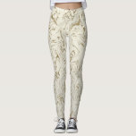 Leggings Crème et or Parties scintillant en marbre spirale<br><div class="desc">Légumineuses.</div>