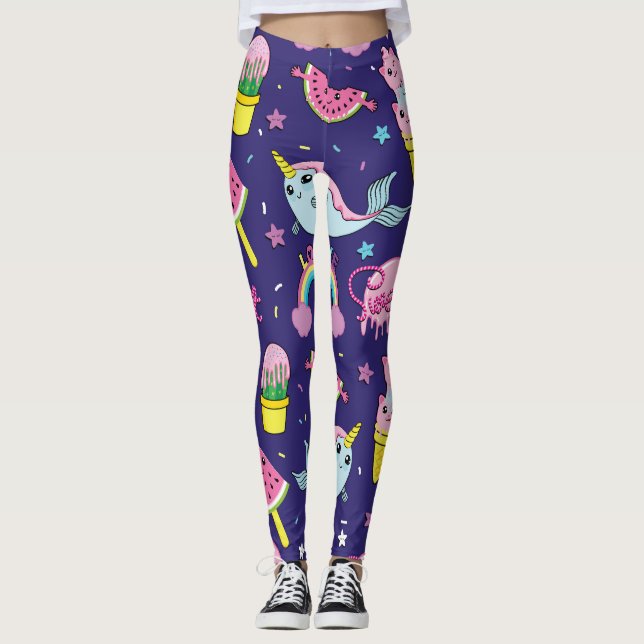 Leggings Crème glacée : Mignonne sans fil (Devant)