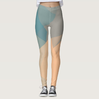 Leggings Crème gris Motif géométrique moderne