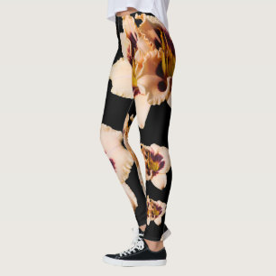 Leggings Crème Mascarade Lune Purple Gold Daylilies