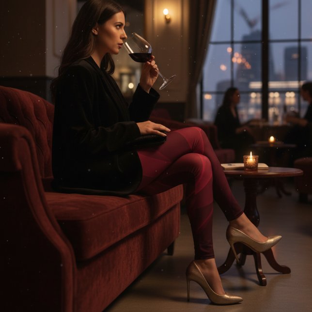 Leggings Crimson Flame Abstract (Créateur téléchargé)