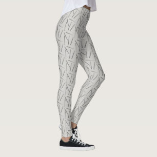 Leggings Crochet Hooks Artisanat Argent + Gris
