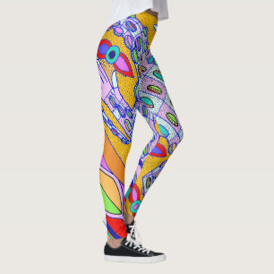 Leggings Crocodile tropical Conception de la jambe