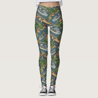 Leggings Croisière dans le canal de Panama, design Passage