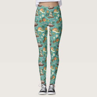 Leggings Croisière en mer du Sud, aventure insulaire Design