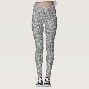 Leggings Croix médiévale Damas - gris argenté / gris