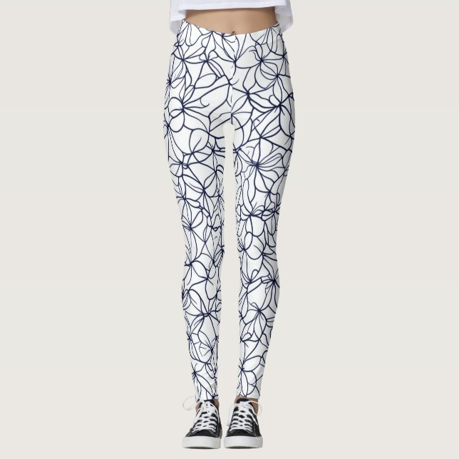 Leggings Croquis Beauté LuLaRoe Floral noir (Devant)