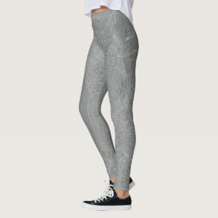Leggings Croquis de la carte de Boston City