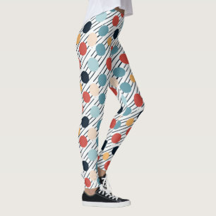 Leggings Croquis Pois des bandes diagonales