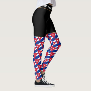 Leggings Cubain et Cubain Flag, fan de voyages et de sports