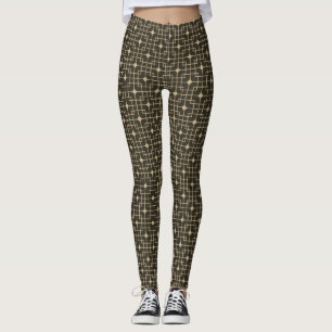 Leggings Cubes Et Cubes Filtrés Pointés Motif Chinois