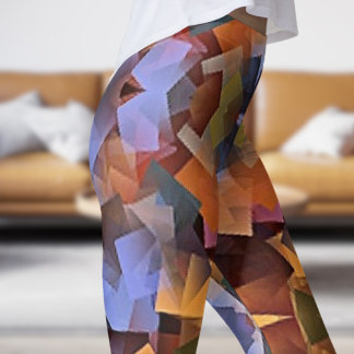 Leggings Cubisme coloré Imprimer
