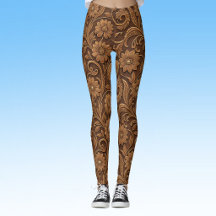 Cuir Faux Vintage avec Motif Floral Outilé