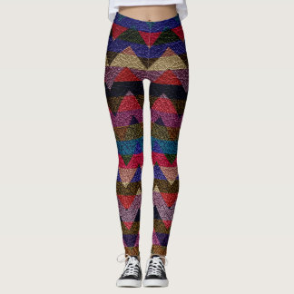 Leggings Cuir moderne Chevron coloré #18
