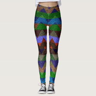 Leggings Cuir moderne Chevron coloré #19