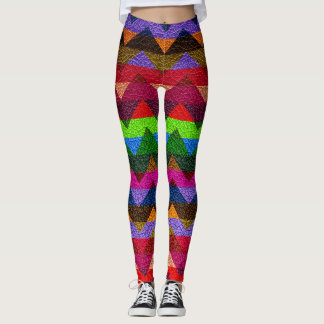Leggings Cuir moderne Chevron coloré #21