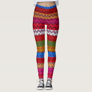 Leggings Cuir moderne Chevron coloré #24