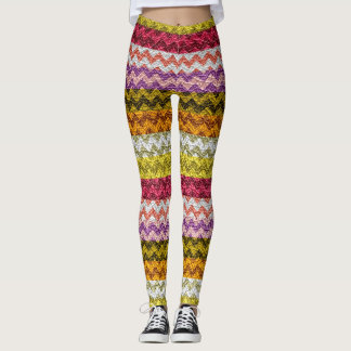 Leggings Cuir Moderne Chevron Coloré #27