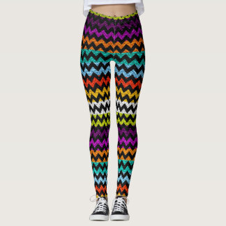 Leggings Cuir moderne Chevron coloré #31