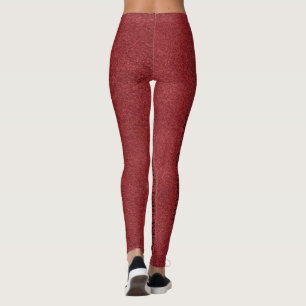 Leggings Cuir rouge