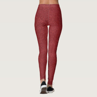 Leggings Cuir rouge