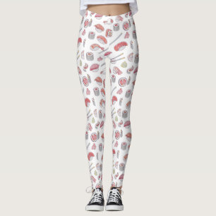 Leggings Cuisine japonaise Chopsticks Motif