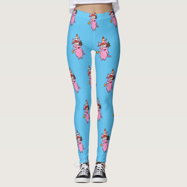 Leggings Cuissards de porc ivre (Devant)