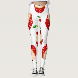 Leggings Cupcake aux cerises motif